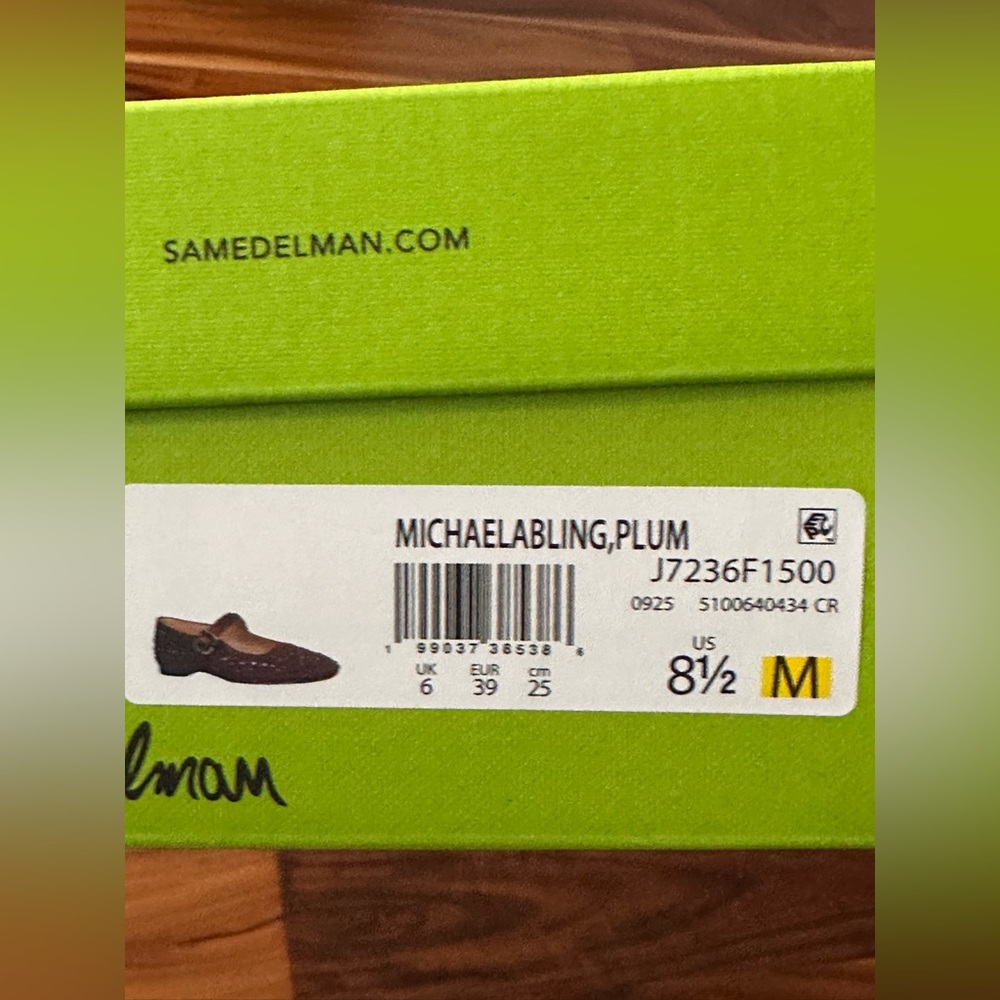 Sam Edelman Michaela Bling plum Mary Jane Flats 8.5 - Picture 7 of 8
